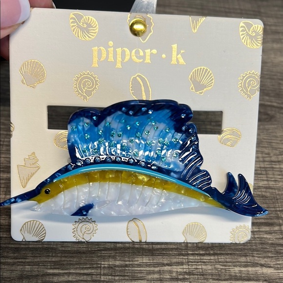 Piper K Sword Fish 🐠 Hair Clip - Picture 2 of 5